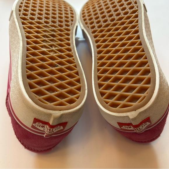 Vans Old Skool Women's Suede Lace up Sneakers in Fuchsia and White Size 7 - Picture 11 of 11
